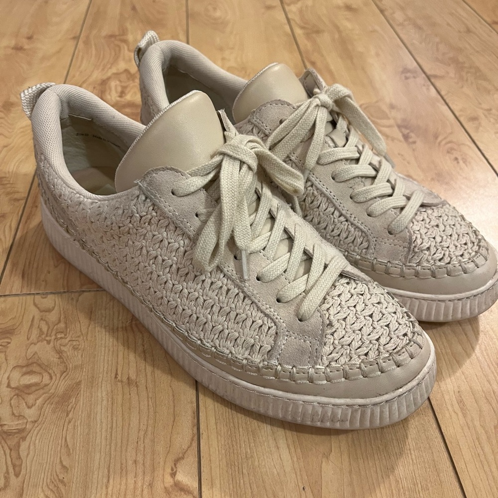 Dolce Vita Cream Textured Sneakers